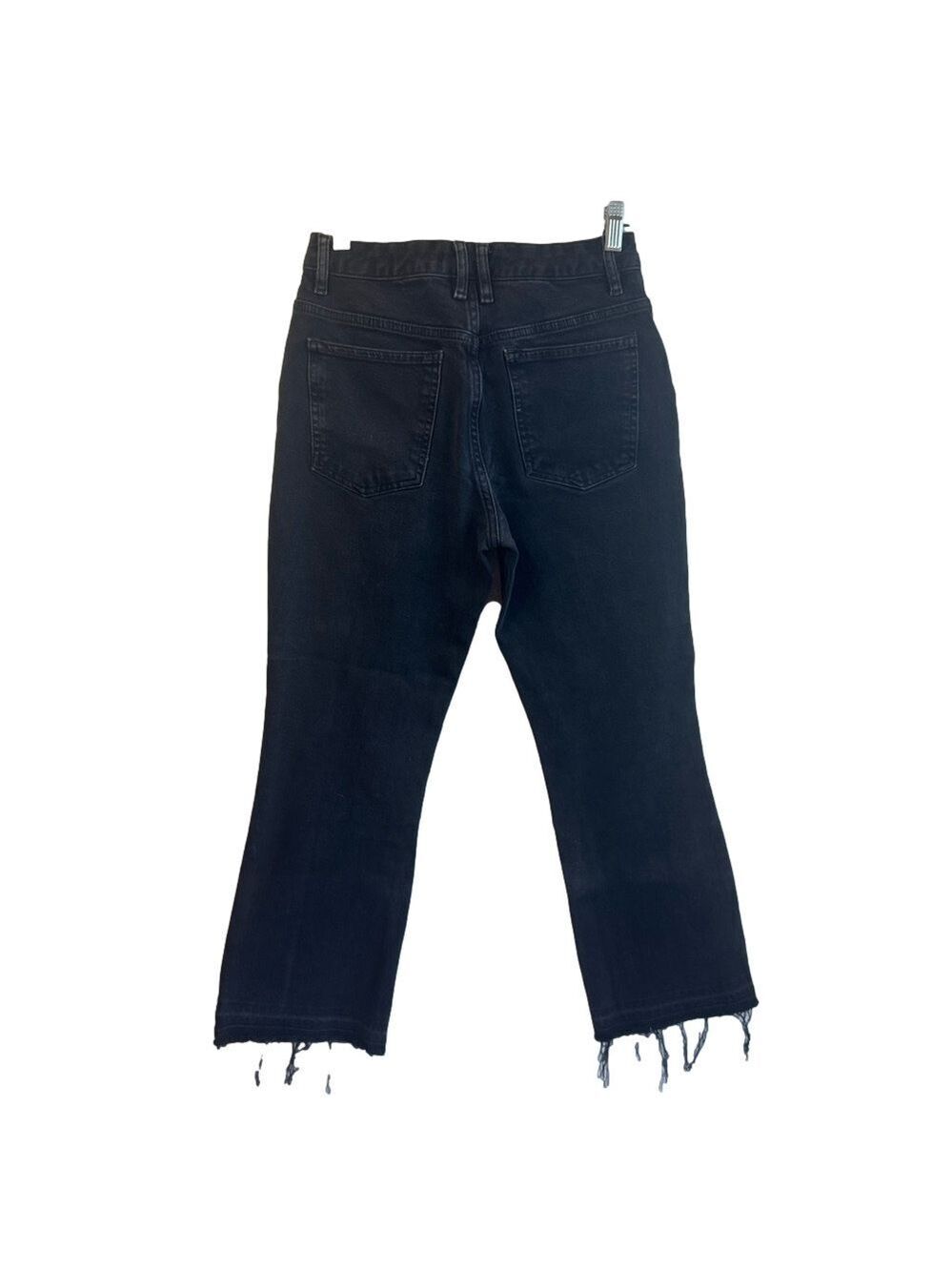FREE PEOPLE High-Rise Black/Grey Stonewashed Denim - Picture 11 of 12